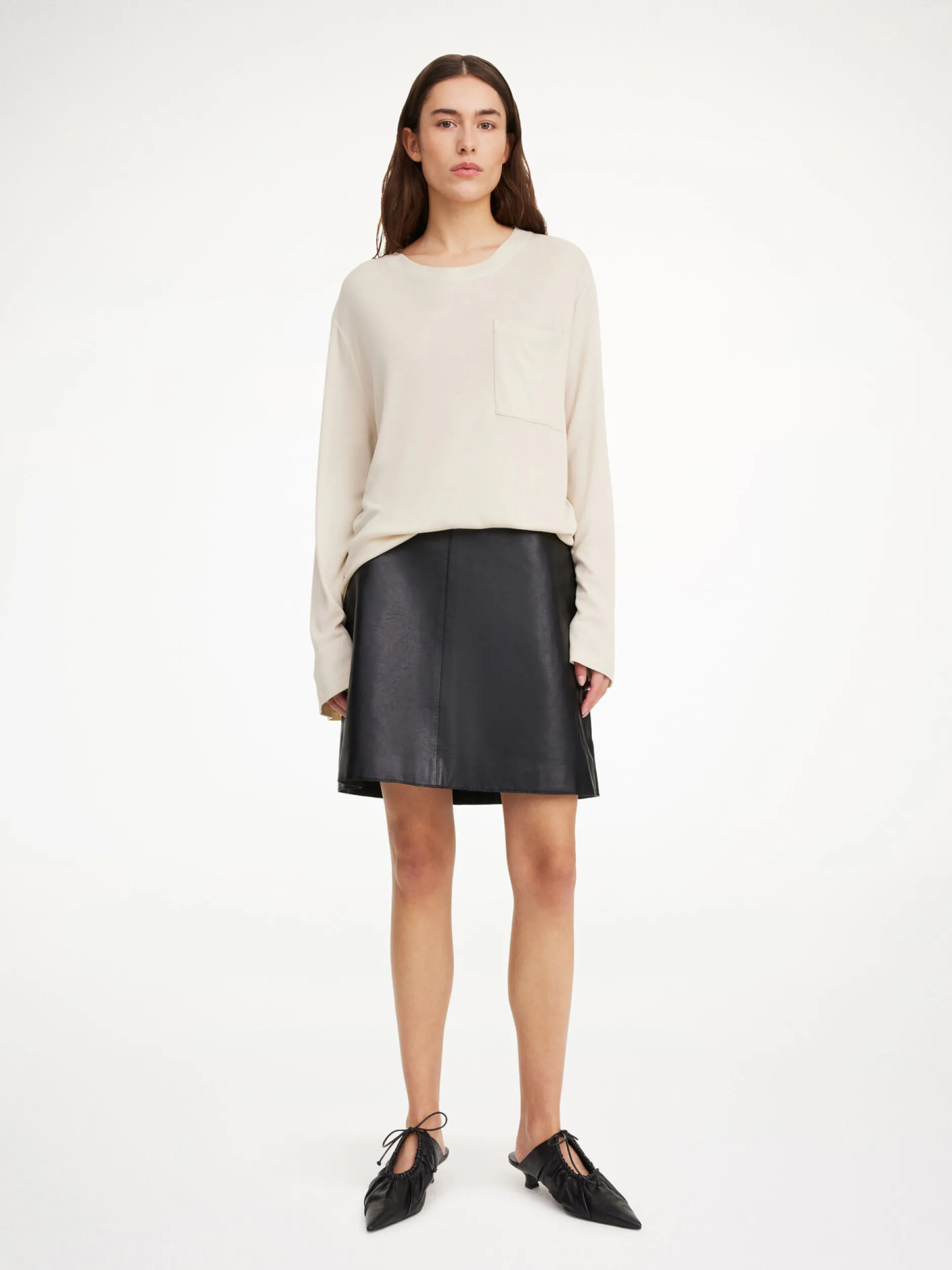 By Malene Birger Coras Leather Mini Skirt^ Skirts