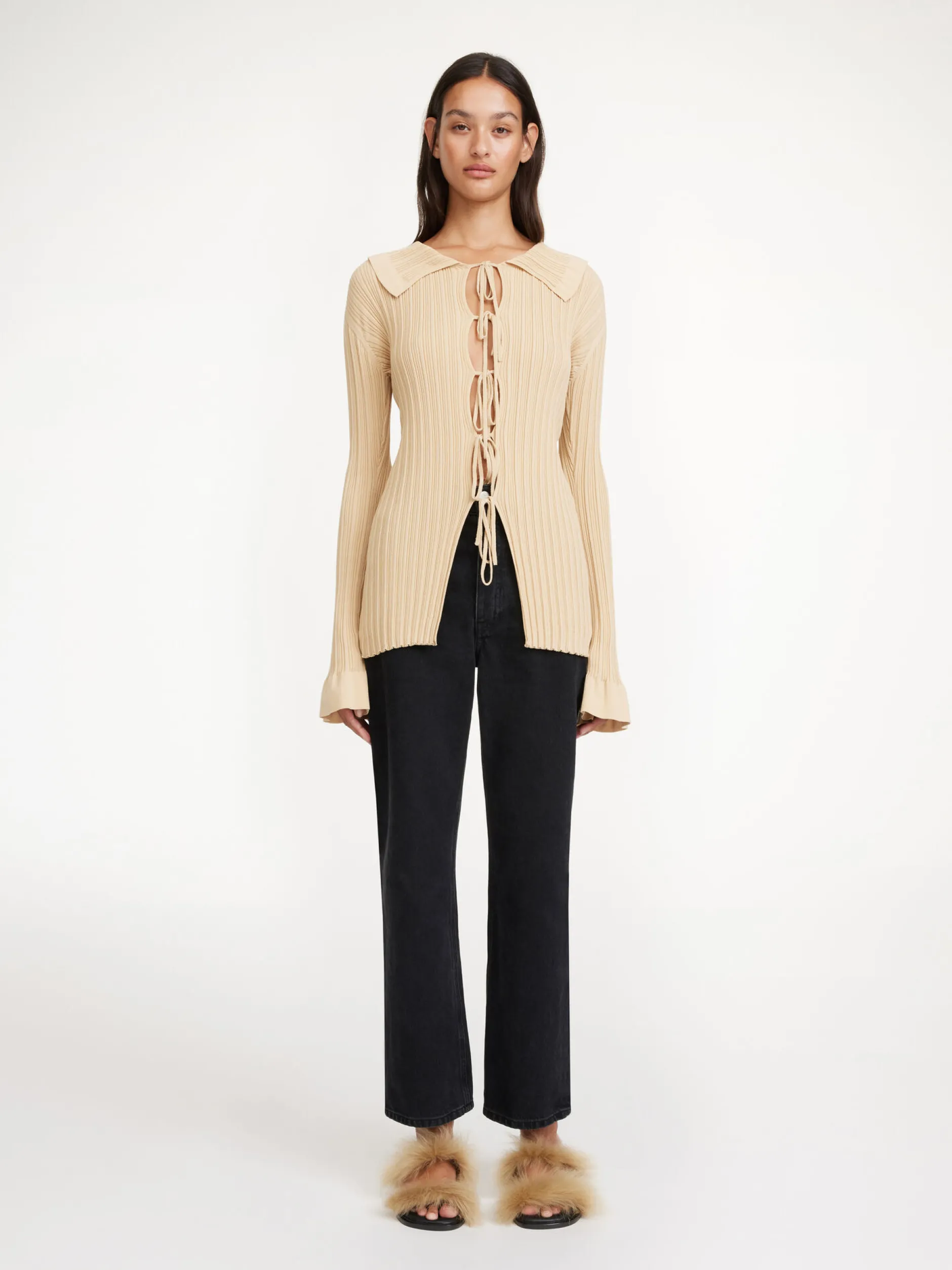 By Malene Birger Devora Rib-knit Cardigan^ Knitwear