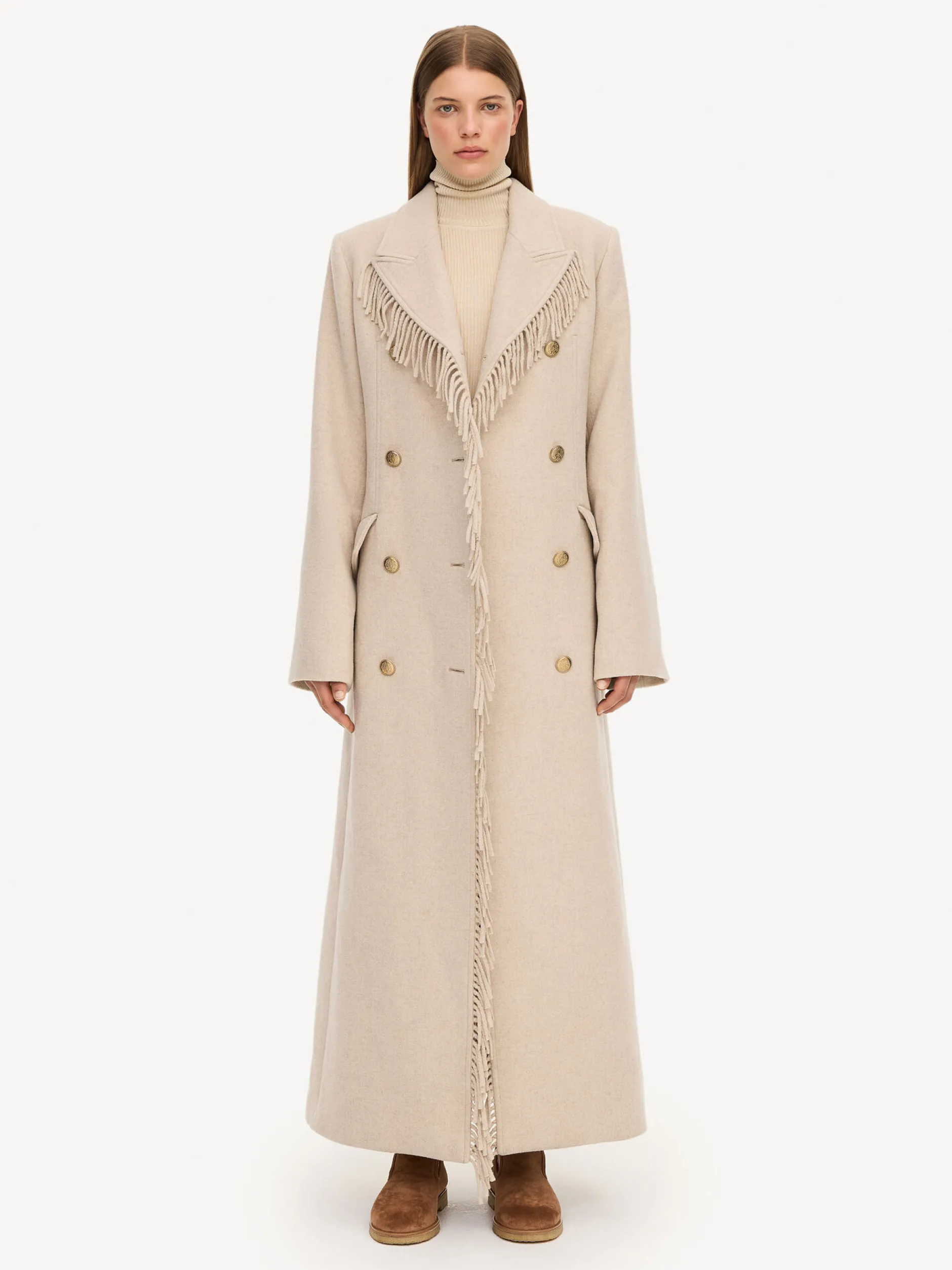 By Malene Birger Gardeniia Fringed Coat^ Coats & Jackets