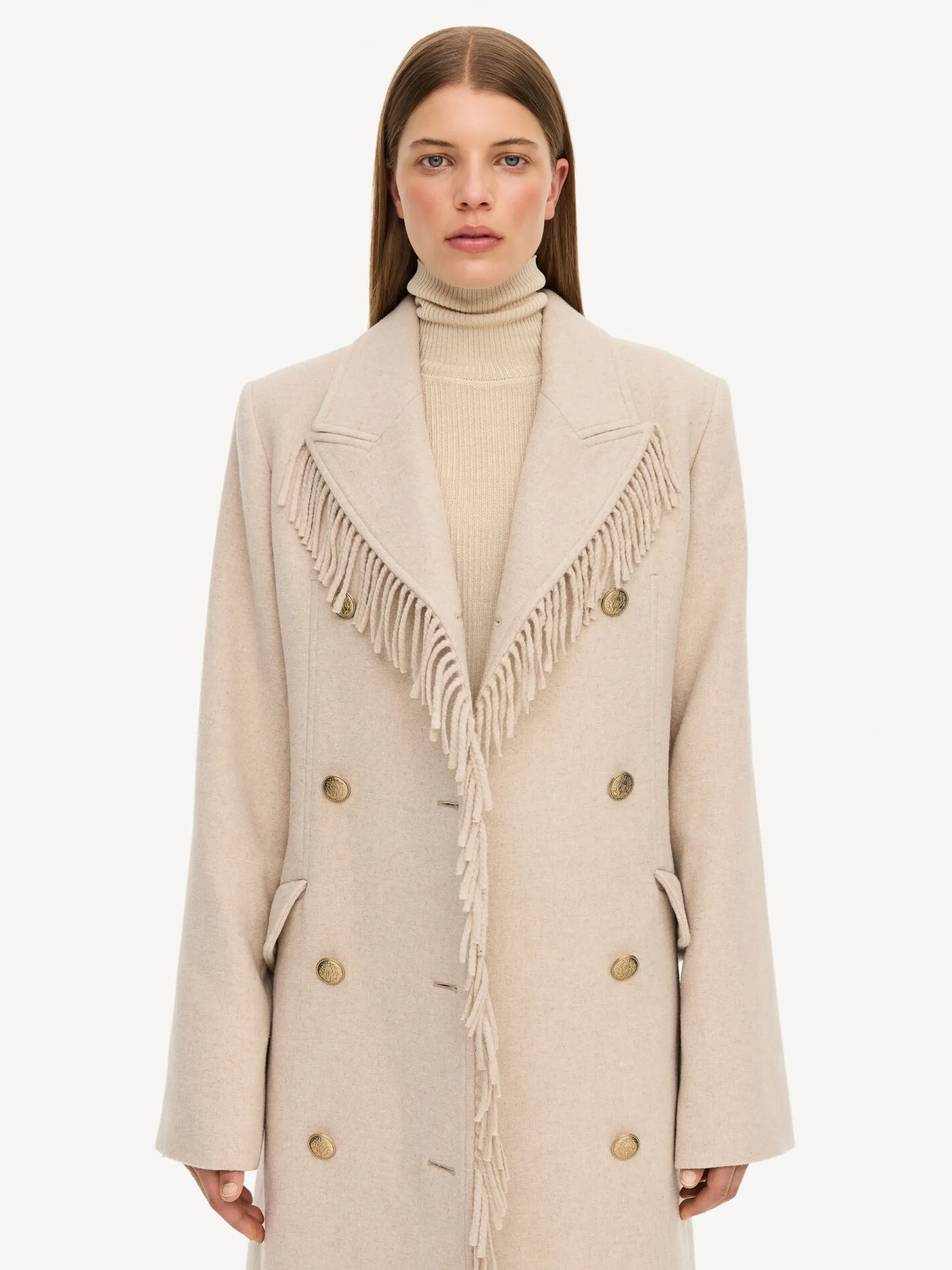 By Malene Birger Gardeniia Fringed Coat^ Coats & Jackets