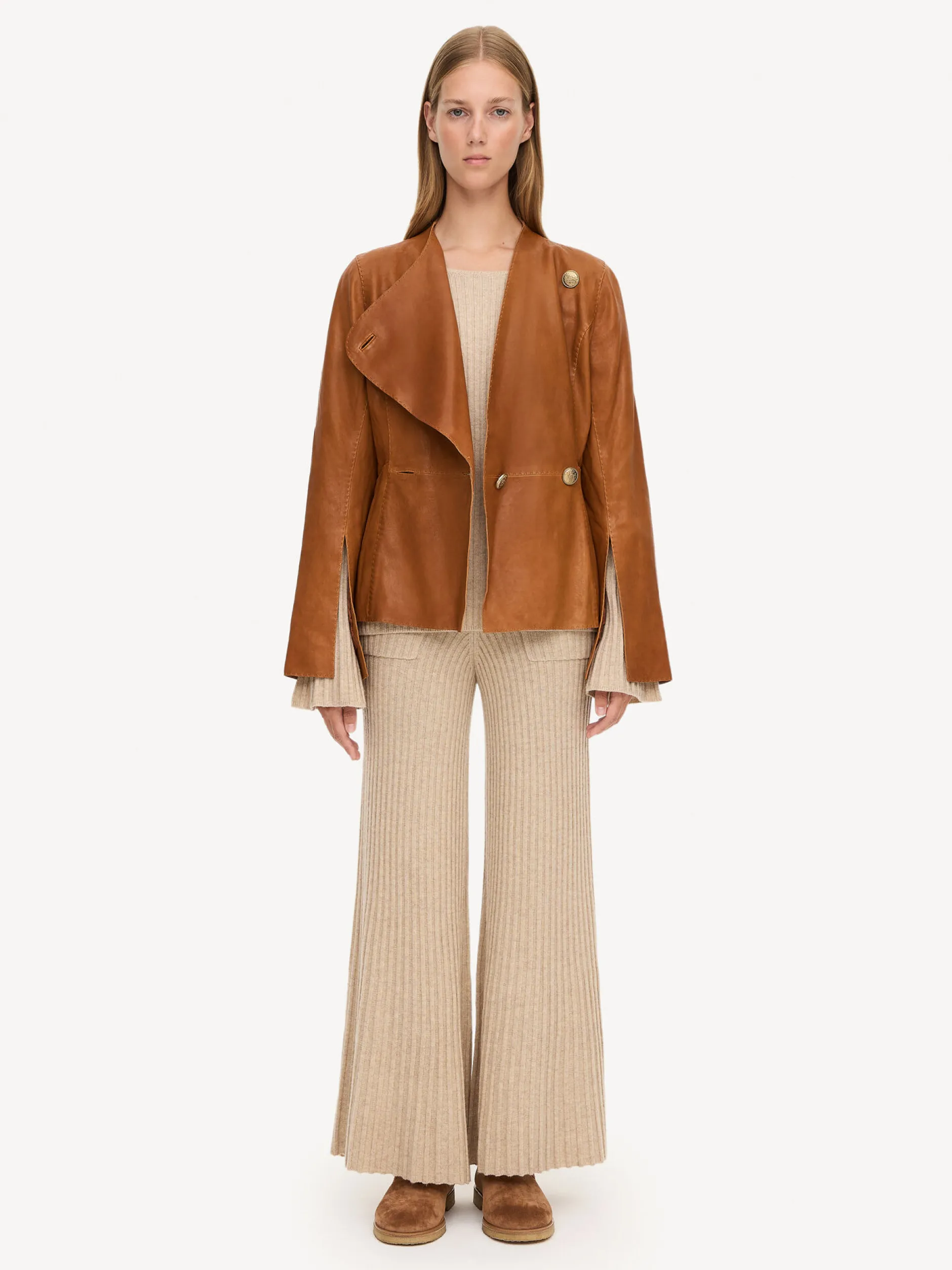 By Malene Birger Selmas Cropped Leather Jacket^ Blazers
