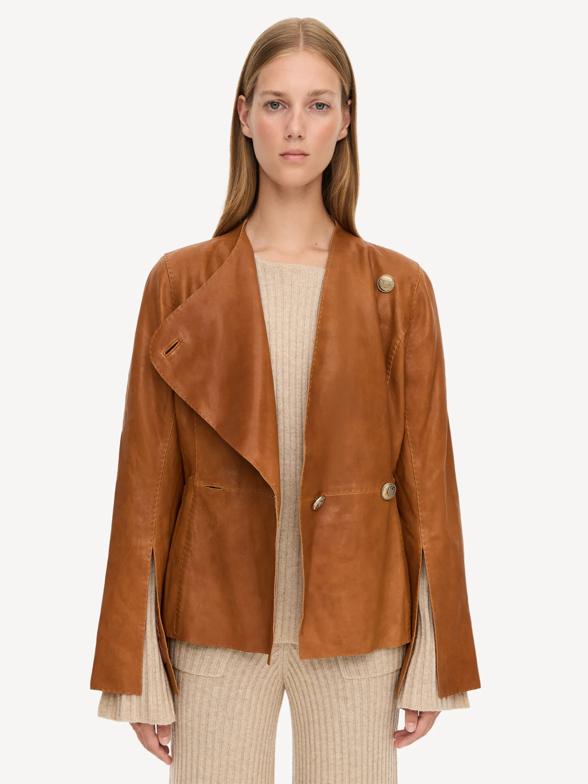 By Malene Birger Selmas Cropped Leather Jacket^ Blazers
